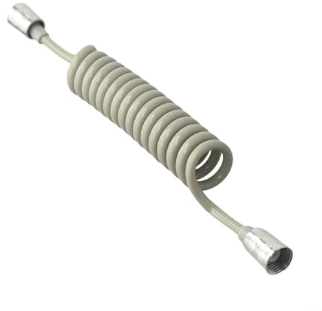 Telescopic Water Hose for Bidet Spray Fixture with Dependable Elasticity and Permanent Deformation After Usage Cycles (1.5M)