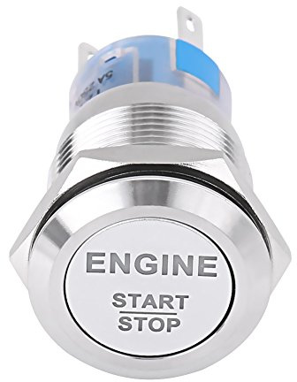 Pulsante Accensione Auto - Auto Accensione A Pulsante Per Auto Adatto Per 12V Universale Avvia Interruttore A Pulsante Avviamento Accensione Impermeabile Led Bianco Inizio