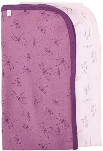 PIPPI Unisex Baby 2er Pack Decke für Wickeln, Spielen und Schutz geeignet, Badebekleidungsset (Deep Purple 655),(Herstellergröße:70X70)