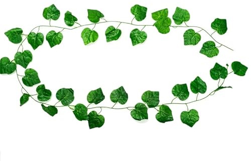 HUFFA 2M Hojas de Acebo Artificiales Bayas Rojas Vid Navidad ratán DIY Guirnalda árbol de Navidad Adornos Colgantes decoración del hogar Corona (Color : Style C 2.2M)