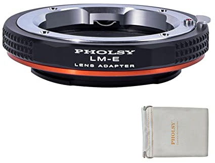 PHOLSY Leica M till E objektivadapter kompatibel med Leica M LM, ZM, VM och kompatibel med Sony E kamerahus för a7 a6000 a6300 a6500 a5000 a5100 NEX 7/6/5, 5N 3N a9ii a7S iiiiiiii, 7R iii v