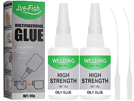 2 PCS Jue Fish Multifunctional Super Glue - High-Strength, All Purpose, Welding High-Strength Oily, Welding Glue for Tile, Glass, Wood, Shoes