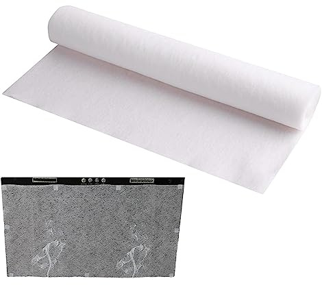 Zuasdvnk Filter für Dunstabzugshaube zuschneidbar, Abzugshaube Filter universell einsetzbar, Dunstabzug Filter, Filtermatte, Dunstfilter, 46cm x 5m