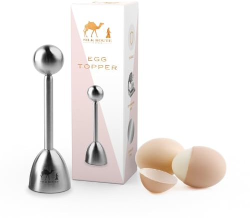 Silk Route Home Egg Topper Stainless Steel Egg Cutter, Shell Cracker, Separator, Remover, Opener Soft/Hard