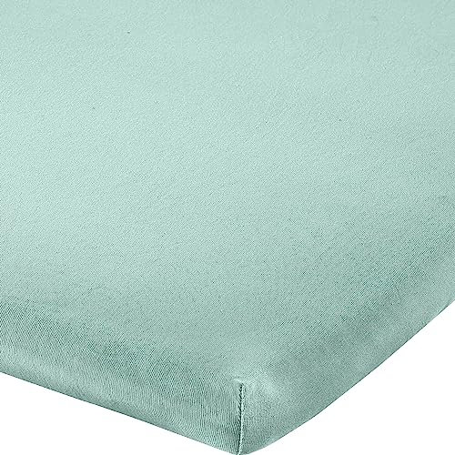 Erwin Müller Topper-Spannbettlaken Freising Elasthan-Jersey-Stretch - Jade Größe 90x190 cm - 100x220 cm - dehnbar, antipilling, bügelfrei, Rundumgummi