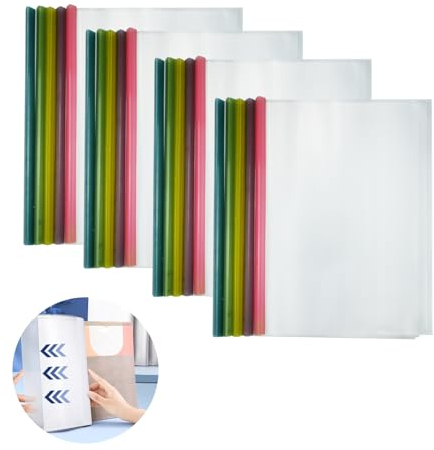 hocadon 20 stycken bokomslag A4 häftapparat A4-bokomslag genomskinliga bokomslag skolböcker återanvändbara bokomslag för att skydda böcker (30,5 x 21 cm)