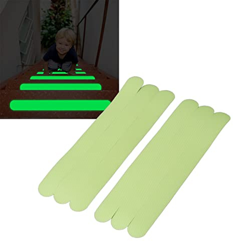 Cinta autoadhesiva que brilla en la oscuridad, pegatinas antideslizantes, tira adhesiva antideslizante luminosa, cinta antideslizante que brilla en la oscuridad para (brillo verde)
