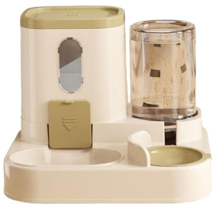 Distributore automatico di cibo per gatti, distributore di acqua per animali domestici, distributore automatico di acqua, 25 x 22 x 20 cm, dispenser per cibo e abbeveratoio in set per gatti, cani