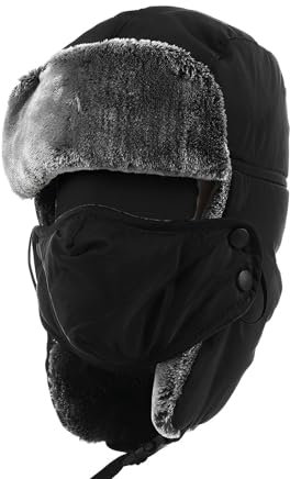 MOAZIFI Mütze Herren, Russische Ushanka, Fellmütze, Ohrenklappen, Fliegermütze