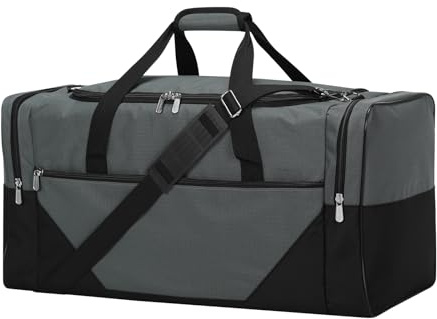 LONALIA Grand Sac de Voyage Homme - 54L Sac de Sport pour Boxe Gym Week-End (Gris)