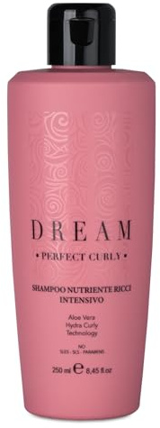 Dream, Shampoo Perfect Curly per Ricci Definiti, Elasticità e Lucentezza con Aloe Vera, per Capelli Ricci e Ondulati, 250ml