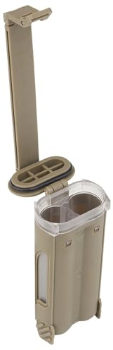Taktisk Batteriförvaringshållare, Bärbar Vattentät Batterilåda Med Dubbel Fackdesign för CR123-, AAA- Och AA-ficklampabatterier(Brown,Double)