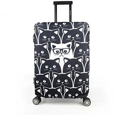 Maddy's Home Elastische Kofferhülle, Kofferhülle, Kofferhülle, Luggage Cover mit Reißverschluss für 53-32 cm (23-32 Zoll), Mehrfarbig (Katzenmotiv), XL (Fit 29-32 Suitcase), Modern