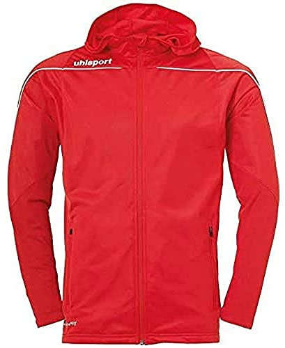 uhlsport Kinder Jacke Stream 22 Track Hood Jacke, Rot/Weiß, 164, 100518904