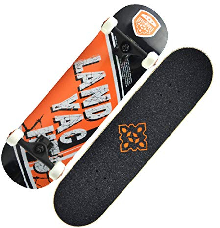 Komplett Skateboard Professionel 8mm Fiberglas Deck Hoch Elastizität 31 * 8 Zoll für Anfänger Experten,C