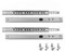 HELPMATE Nut Schubladenschiene 17 mm Länge 182 mm 2 Paar 4er Set Kugelauszug Schubladenauszug Schienensystem Schubladenführung Teilauszug Stahl verzinkt silber inkl. Befestigungsmaterial
