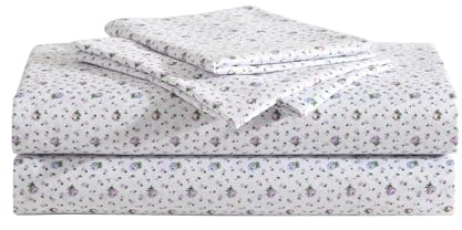 Betsey Johnson - Full Bed Sheets, Soft & Lightweight Bedding, Fade & Wrinkle Resistant (Pretty Floral Ditsy Purple, Full)