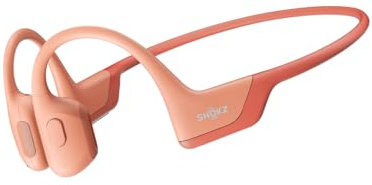SHOKZ OpenRun Pro, [England Athletics Recommended] Bone Conduction Headphones, Open-Ear Sports Earphones with Mic, IP55 Waterproof Bluetooth Wireless Headset for Running Yoga(Pulse Pink) (Renewed)