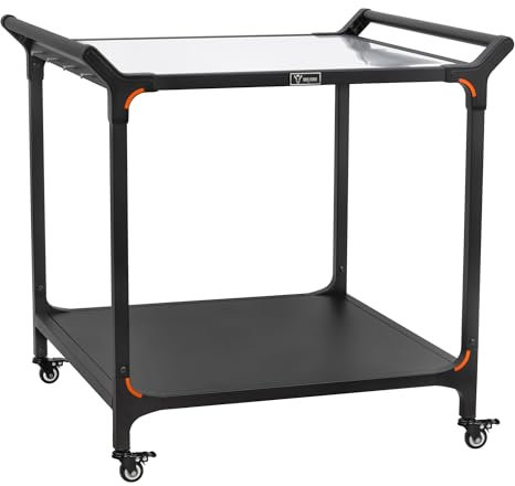 BBQ-Toro Carro de barbacoa 94 x 81 x 90 cm | Negro | Mesa de barbacoa con gran superficie de trabajo | Mesa auxiliar, barbacoa al aire libre, carrito de barbacoa con superficie de acero inoxidable