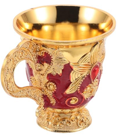 TOPPERFUN tasse d'eau calice doré Alliage de zinc rouge