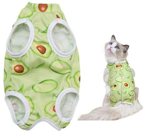 Body Post Operatorio Gatto Femmina Tuta Gatto Post Intervento Tutina Gatto Post Operatoria Tuta di Recupero per Gatto Dopo Chirurgia Gattino Sterilizzazione Vestiti per Gatti Leccata