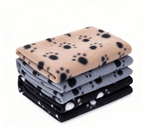 Nobleza 3 Piezas Manta para Perro, Mantas Perro Mullida Suave, Mantas Gato, Blankets para Perros Gatos Pequeño Medianos, Lavable 75 * 75cm (S)