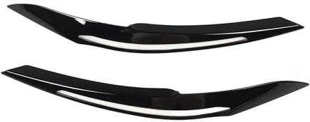 ZDETGU Headlight Ögonbrynsskydd för Series F20 F21 Pre Facelift 2011 2015 | Glänsande Svart ABS Ögonlock Trim | Direkt Passande Halogenstrålkastare Inga Hål | Skydd (Hög konfiguration, för