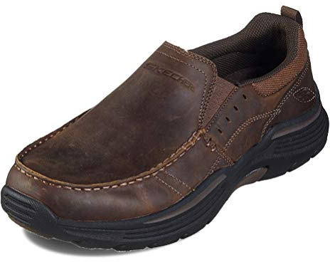 Skechers EXPENDED - SEVENO, Men's Moccasins, Brown (Dark Brown Leather Cdb), 10.5 UK (45.5 EU)