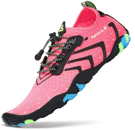 SAGUARO Scarpe da Immersione Donna Uomo Rapida Asciugatura Slittata Scarpette da Acqua per Nuoto Piscina Spiaggia Surf Rosa 38 EU