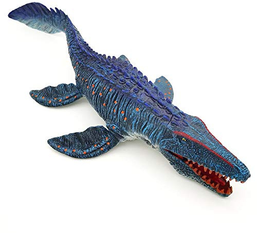 SIENON Jurassic Mosasaurus Toy 34cm, Realistic Marine Dinosaur Figures, Large Ocean Dinosaur Figurine, Plastic Hand-Painted Tylosaurus Model for Bath Pool Toy, Cake Topper, Collection