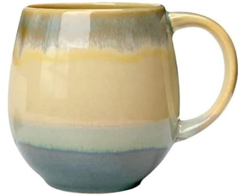 YDoLimmer 470ml Große Kapazität Kaffeetasse Becher Mit Griff Teetasse Kakaobecher Cappuccinotasse Home Office Geschenk (Braun+Blau)