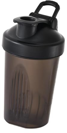 Zialofi Sport-Shaker-Flasche, Mixer-Flasche, Becher, Shaker-Becher für Kaffee, Getränke, Wasser, Schwarz