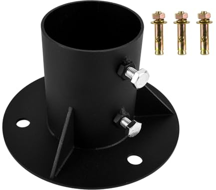 78mm Post Base, Heavy Duty Fence Mailbox Flagpole Mount Base, Pool Ladder Fixing Post Anchor, Metal Railing Floor Flange Porch Railing Post Holder, Pool Ladder Fixing Flagpole Base