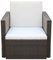 HETFTJN Camping Chair Campingstuhl Klein Campingstühle Esszimmerstuhl - Gartenstuhl mit Polstern und Kissen Poly Rattan Braun für Terrassen Balcony Outdoor Garden