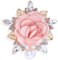 Mabor Kristall Perle Tuch Ansteckblume,Rose Brosche Damen,Perlen Brosche Damen Aktivitäten Kleidungszubehör Geschenke zum Valentinstag Hochzeit Party Wesentlich