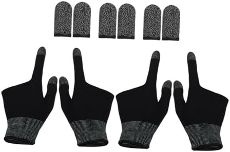 HOMOBABE 2paires Gants De Jeu pour Écran Tactile De Manchons Mobiles Ultra-Minces pour Doigts Gants De Jeu Anti-Transpiration Adaptés Aux Jeux Mobiles Et Au Billard