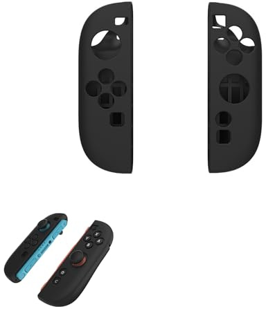 CERFFOOL Schutzhülle für Nintendo Switch 2 Joy-Con Silikon Weich Kratzfest rutschfest Stoßfest Zubehör für Spielekonsolen (schwarz)