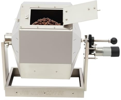 trggvvrt Coffee Bean Roaster with Speed Controller, 14.5L Gas Burner Drum Type Coffee Roaster Machine, Stainless Steel Automatic Rotary Roasting Machine for Commercial and Home Use