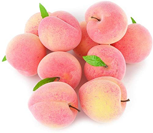 JEDFORE Fake Fruit Home House Kitchen Party Decoration Artificial Lifelike Simulation Peach 10pcs Set