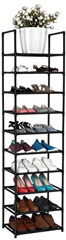 FIDUCIAL HOME 10 Tiers Shoe Rack 20-25 Pairs Sturdy Shoe Shelf