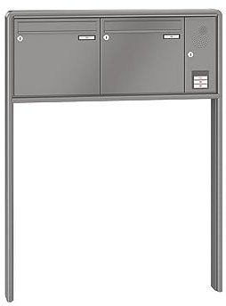 RENZ / RS2000 / 2 buzón independiente con campo de voz, color RAL, volumen 12 L, para empotrar en hormigón/tu buzón