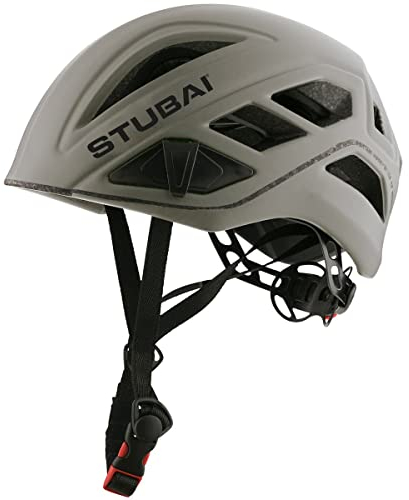 STUBAI Nimbus Plus Casque d'escalade ultra léger | Gris titane mat 240 g | Casque d'alpinisme pour homme et femme | Casque de montagne pour l'escalade sportive, la via ferrata, l'alpinisme, les
