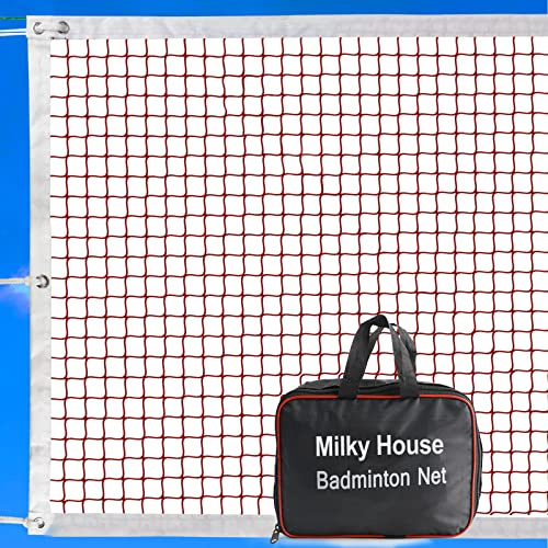 Badminton Net, Badminton Nets with Carry Bag, Folding Badminton Tennis Volleyball Net, Professional Badminton Nets, 20FTx2.5FT Standard Shuttlecock Replacement Net for Outdoor Indoor Beach Schoolyard