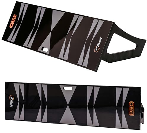 Football Flick Pro Wall Rebounder 150cm Acrylic Rebound Board Dual-Angle Training Equipment for Ground & High Passes, Black, White and Orange