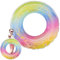 Pukitt Schwimmring Kinder, Glitzer Schwimmreifen Kinder Schwimmflügel, Transparenter Auslaufsicherer Schwimmhilfe für Kinder 4-9 Jahre(Regenbogen)