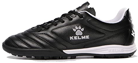 Kelme Fußballschuhe Herren Athletics TF Innenbereich Fußballschuhe Erwachsene Jungen Trainingsschuhe Professionelle Turf Futsal Football Schuhe Unisex Schwarz 43