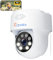 5MP PTZ Überwachungskamera Aussen/Innen WLAN, 2,4/5GHz WiFi Ctronics Dome Kamera Outdoor/Indoor mit Personenerkennung, Automatische Verfolgung, Farb-Nachtsicht, 355°/90° schwenkbar, 2-Wege Audio, IP66
