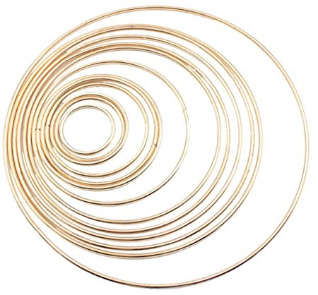 Cabilock Traumfängerring Aus Metall Makramee-Ringe Metallreifen Für Bastelarbeiten Messingring Blumenkranz Aus Holz Traumfänger Aus Metall Stickrahmen DIY Korbreifen Spitze Golden Retriever