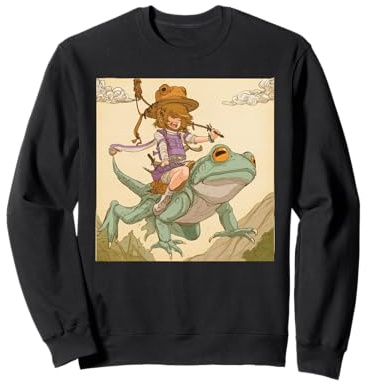 Camiseta Dreamy Anime Girl and Frog - Caprichosa Kawaii Frogcore Sudadera
