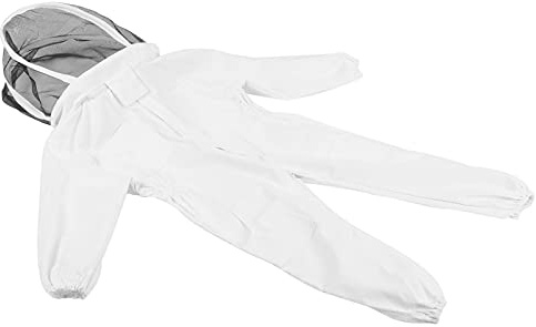 Alomejor Traje Protector de Apicultura de una Pieza para Niños, Antiabejas, Ropa de Apicultor con Capucha de Algodón y Poliéster para Colmena, Accesorio de Apicultura (M)